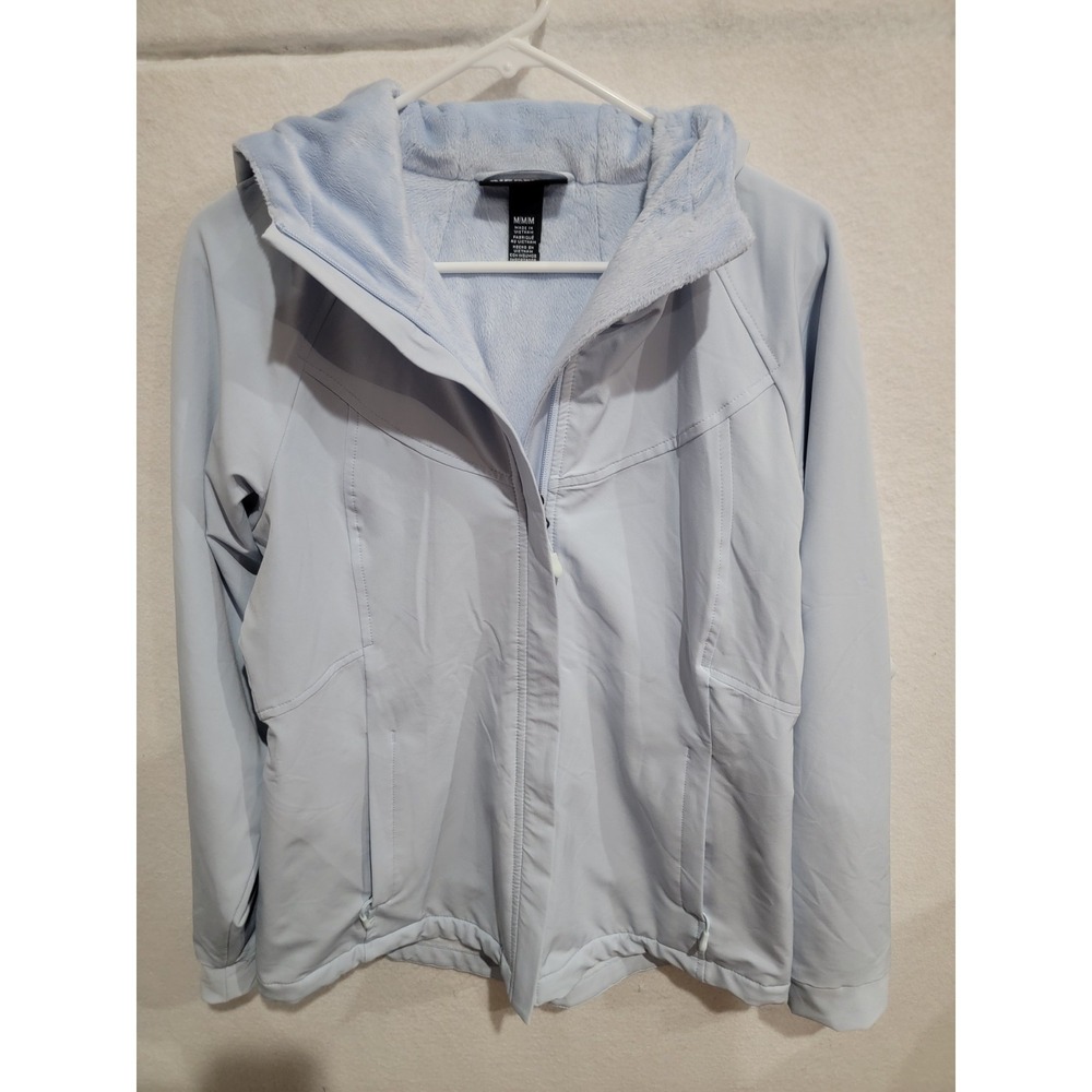 Kirkland Signature Jacket Womens‎ Medium Periwinkle Hooded Full Zip Outdoor Coat
